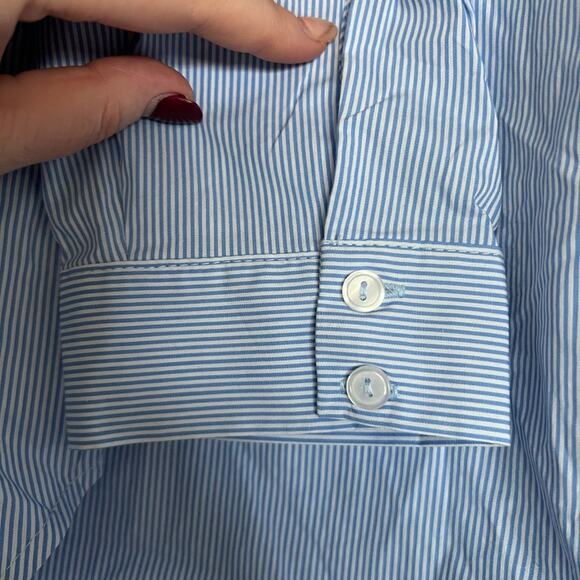 NWOT Kaii off shoulder striped cotton top women’s size large - Picture 4 of 11